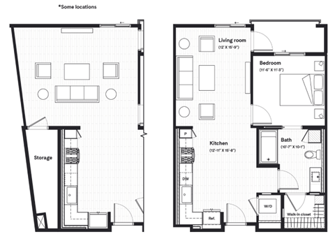 two maps of a floor plan of a building